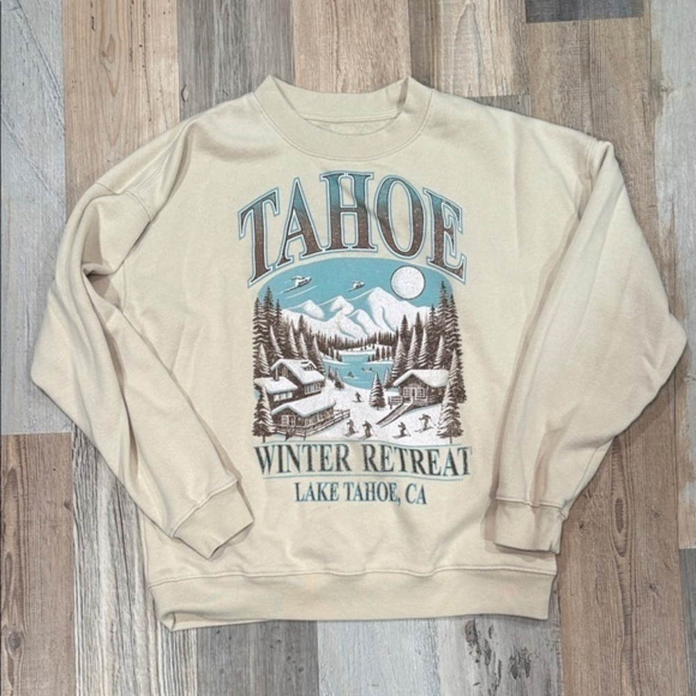 Lake Tahoe Beige Sweatshirt